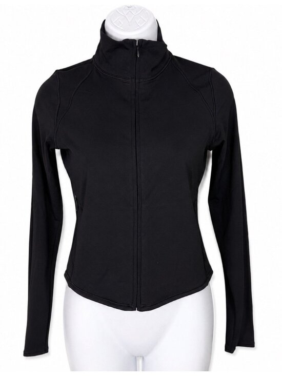 Vuori Jackets & Blazers - Vuori Chilled Out Track Full Zip Jacket S Black Mock Neck Athleisure Granola